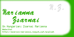 marianna zsarnai business card